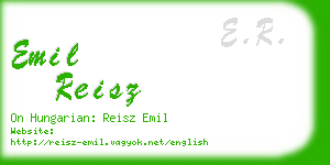 emil reisz business card